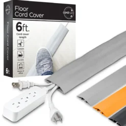 Cordinate Cable Management Floor Cover, 6ft., Gray