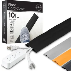 Cordinate Cable Management Floor Cover, 10ft., Black