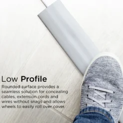 Cordinate Cable Management Floor Cover, 10ft., Gray