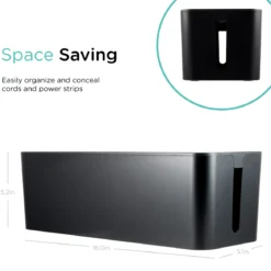 Cordinate Cord Management Box, Black