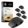 Cordinate Dual Slot Cable Management Dots, 6 Pack, Black,