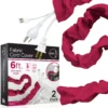 Cordinate 6ft. Fabric Cord Cover, 2 Pack, Berry