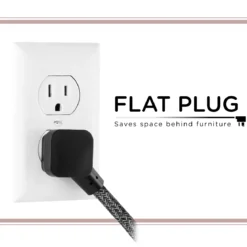 Cordinate 15ft. 3-Outlet Extension Cord, Black Heather