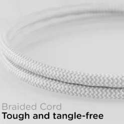Cordinate 10ft. 3-Outlet Extension Cord, Gray/White