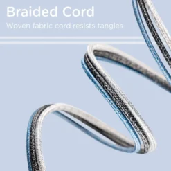 Cordinate 6ft. USB-A to USB-C Braided Charging Cable, Gray/White