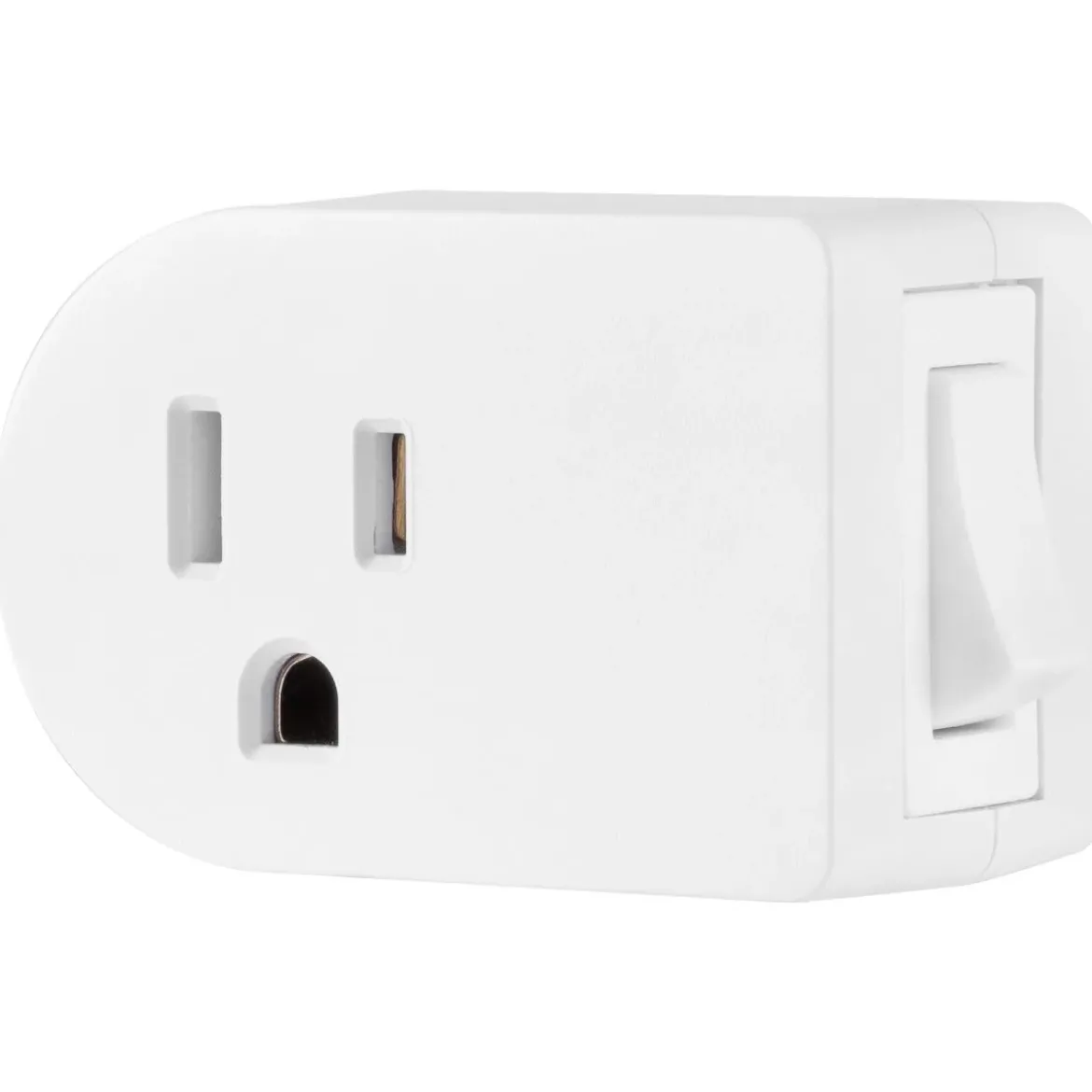 Cordinate Grounded 1-Outlet Power Switch, White