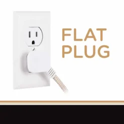 Cordinate 3-Outlet 8ft. Braided Extension Cord with Flat Plug, White/Tan