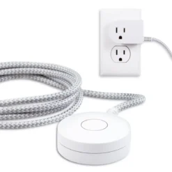 Cordinate 1-Outlet Tabletop Switch with 6ft. Braided Extension Cord, White/Gray