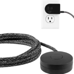 Cordinate Tabletop Switch with 6ft. Braided Cord, Black