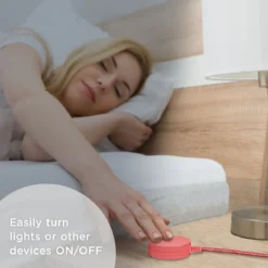 Cordinate Tabletop Switch with 6ft. Braided Cord, Coral