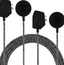 Cordinate Tabletop Switch with Braided Cord, Black, 2pk