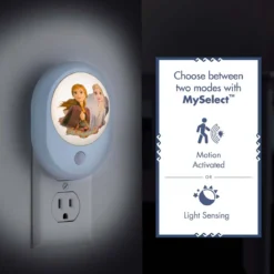 Disney Frozen II Motion-Sensing Light Sensing LED Night Light, Blue