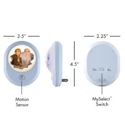 Disney Frozen II Motion-Sensing Light Sensing LED Night Light, Blue