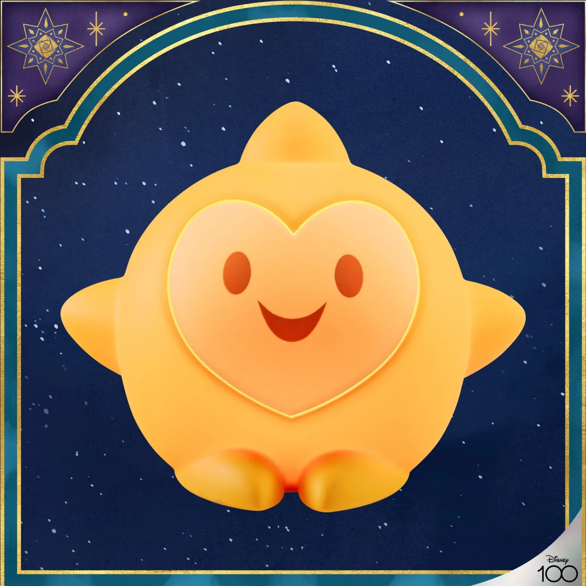 Disney WISH Star Squishy Dimmable Tabletop LED Night Light, Yellow