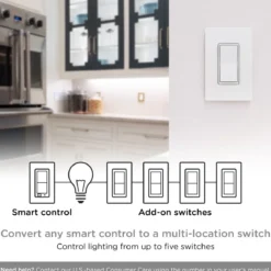 Enbrighten Add-On Switch with QuickFit™ and SimpleWire™, White
