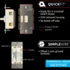 Enbrighten Add-On Toggle Switch With QuickFit™ And SimpleWire™, Light Almond