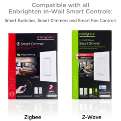 Enbrighten Add-On Toggle Switch With QuickFit™ And SimpleWire™, Light Almond