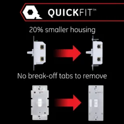 Enbrighten Add-On Toggle Switch with QuickFit and SimpleWire, White