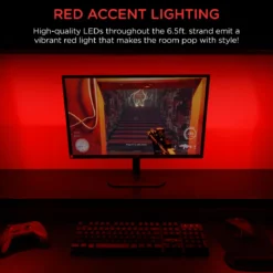 Enbrighten Basics Indoor USB-Powered Flex Light, 6.5ft., Red