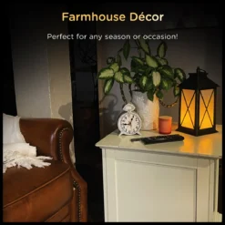 Enbrighten Candle Flicker LED Lantern. Black