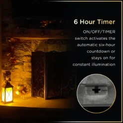 Enbrighten Candle Flicker LED Lantern. Black