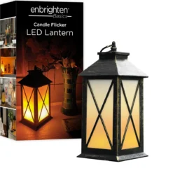 Enbrighten Candle Flicker LED Lantern. Black