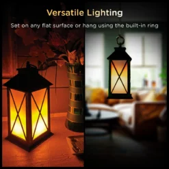 Enbrighten Candle Flicker LED Lantern. Black