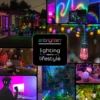 Enbrighten Color-Changing LED Stealth Tape Light Strip 12ft., Black