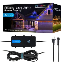 Enbrighten Eternity Eave Light Power Supply With Repeater, Black