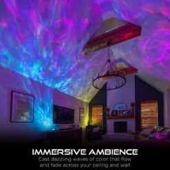 Enbrighten Galaxy Wave Mini Projector LED Tabletop Night Light, White