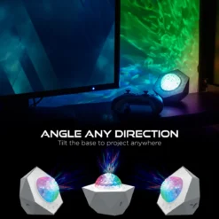Enbrighten Galaxy Wave Mini Projector LED Tabletop Night Light, White