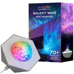 Enbrighten Galaxy Wave Mini Projector LED Tabletop Night Light, White