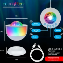 Enbrighten Galaxy Wave Projector Globe Light