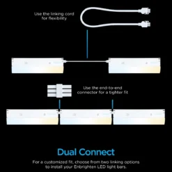 Enbrighten 12in. Direct Wire LED Light Bar, White