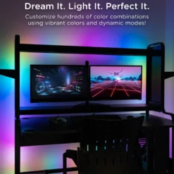 Enbrighten Indoor USB-Powered Color-Changing LED Flex Light with Remote, 8ft., Black