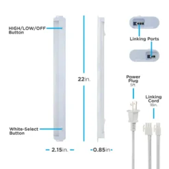 Enbrighten 22in. LED Light Fixture with White Select