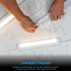 Enbrighten 36in. Plug-In Dimmable LED Light Bar, White