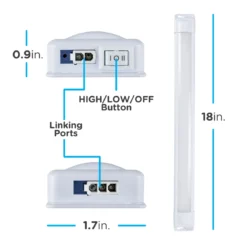 Enbrighten 18in. Plug-In LED Under Cabinet Light Fixture, White