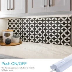 Enbrighten 16in. Plug-In LED Under Cabinet Light Fixture, White