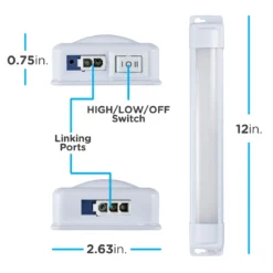 Enbrighten 12in. Plug-In LED Under Cabinet Light Fixture, White