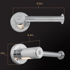Enbrighten LED Motion Sensing Toilet Paper Holder Light, Chrome