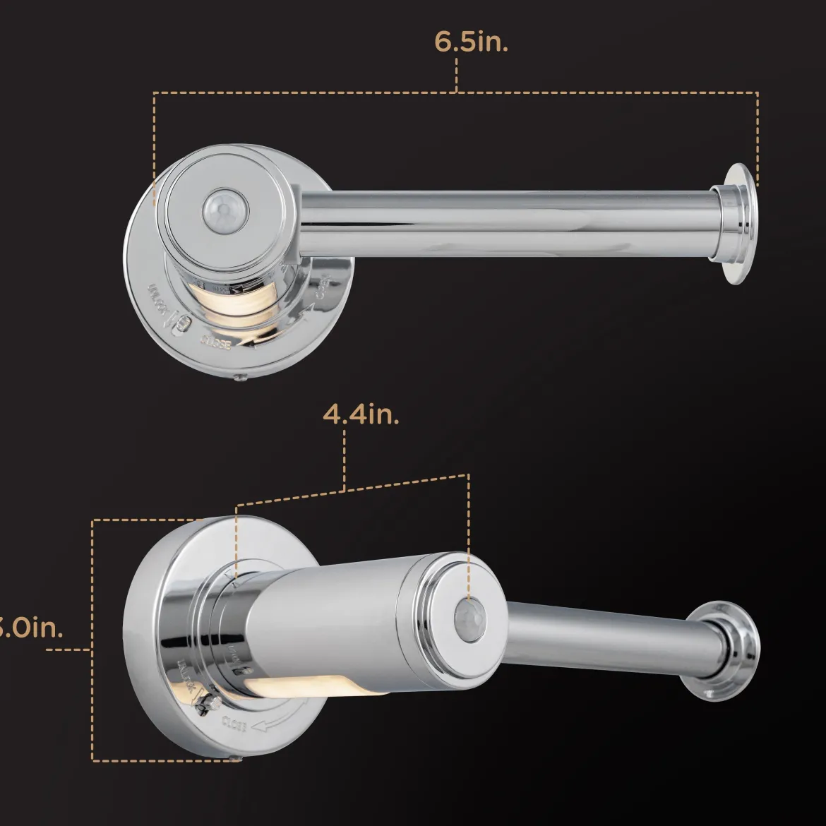 Enbrighten LED Motion Sensing Toilet Paper Holder Light, Chrome