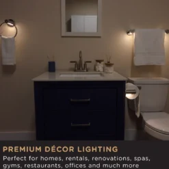 Enbrighten LED Motion Sensing Towel Ring Light, Chrome