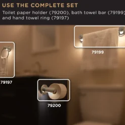 Enbrighten LED Motion Sensing Towel Ring Light, Brushed Nickel