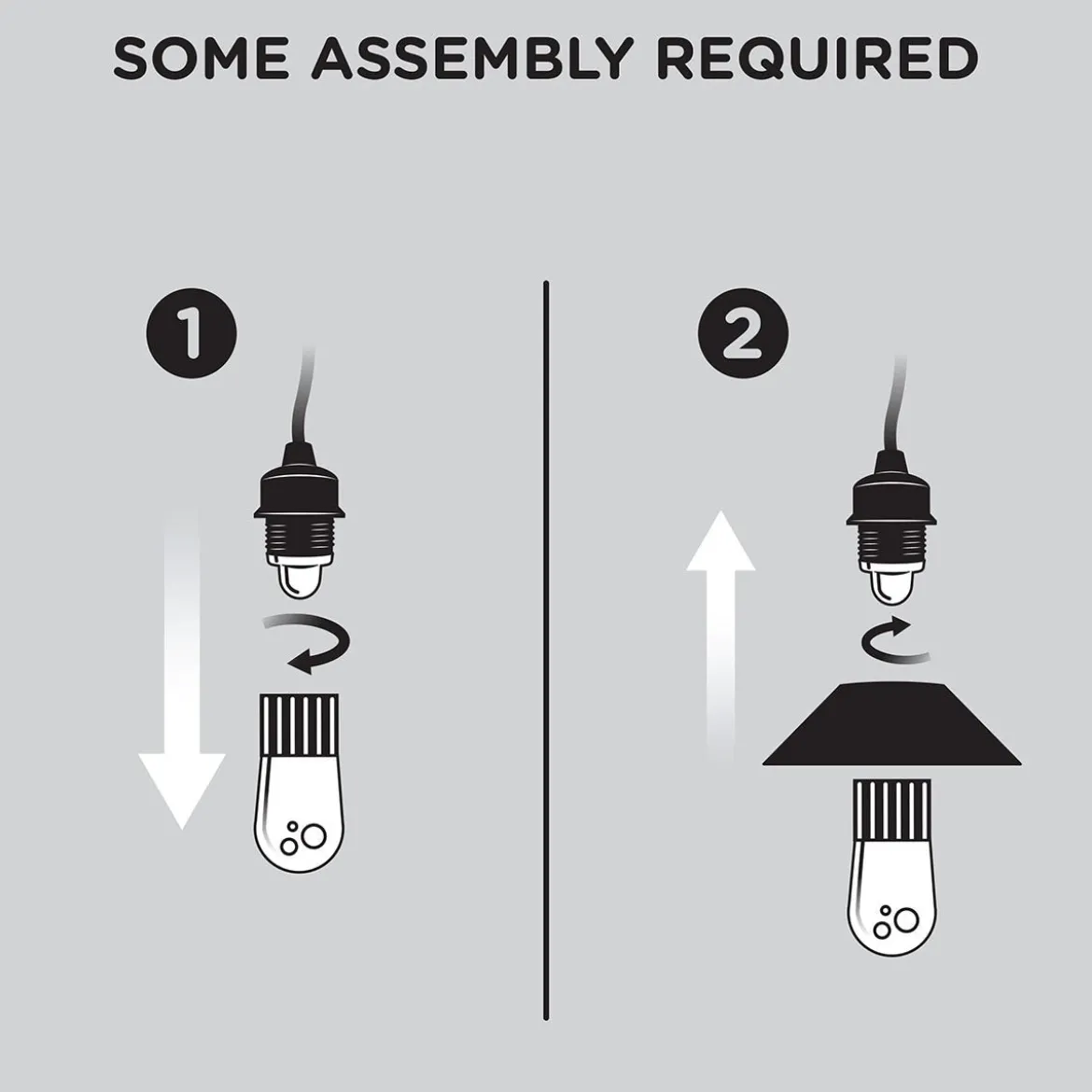 Enbrighten Light Bundle Vintage LED Cafe Lights (6 Bulbs, 12ft. White Cord) and 6 Stainless Steel Cage Shades