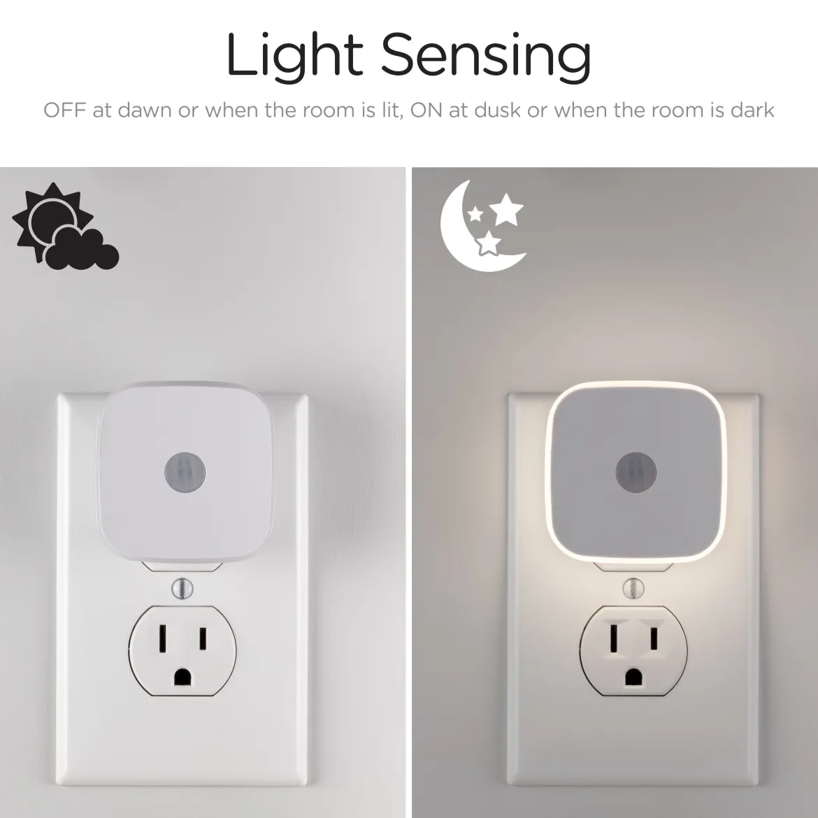 Enbrighten Mini LED Motion-Sensing Night Light, 2 Pack, White