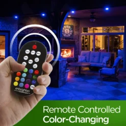 Enbrighten Seasons Color-Changing LED Landscape Lights, 6 Pucks, 40ft. Black Cord