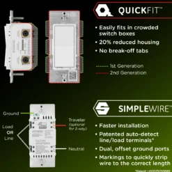 Enbrighten 800 Series In-Wall Smart Switch Paddle