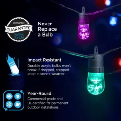 Enbrighten Smart Wi-Fi LED Café Lights, 10 Bulbs, 20ft.
