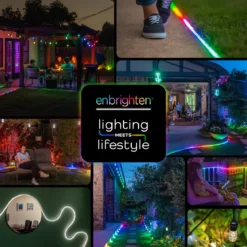Enbrighten Smart Wi-Fi LED Café Lights, 10 Bulbs, 20ft.